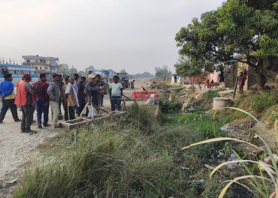 कर्जन्हाको परियाँगपुरमा ढकनसहितको बलियो नाला निर्माणको माँग