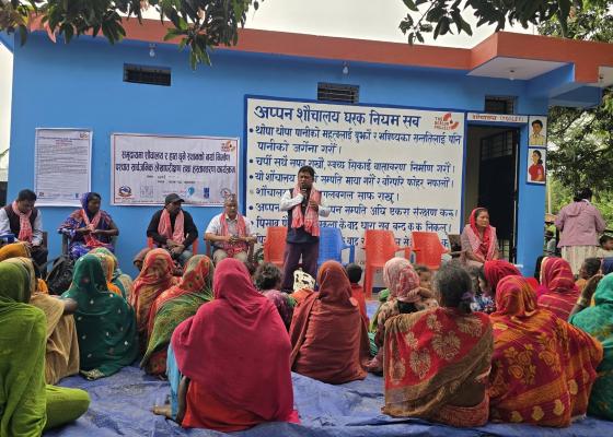 विपन्न दलित बस्तीमा सामूहिक पक्की शौचालय, हरेक तीन घरमा एउटा शौचालय