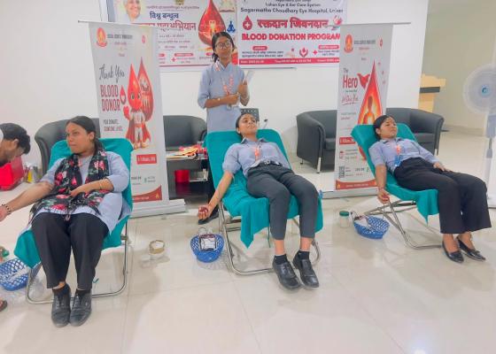 ब्रह्माकुमारी रक्तदान महाअभियानमा ९९९ प्रिन्ट रक्त संकलन 